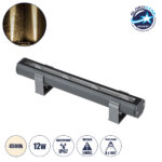 GLOBOSTAR® WINDOWBARI 90538 Φωτιστικό Ανάδειξης Παραθύρων LED 12W 1140lm 8x180° DC 24V Αδιάβροχο IP67 Φυσικό Λευκό 4500K Dimmable - CREE XPE Chip - Γκρι Ανθρακί - Μ30 x Π4 x Υ3.5cm - 3 Χρόνια Εγγύηση