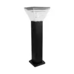 GLOBOSTAR® VEGGIE 90549 Φωτιστικό Κολωνάκι Κήπου με Ντουί 1 x E27 60° AC 220-240V Αδιάβροχο IP65 - Μαύρο - Μ20 x Π20 x Υ60cm - 2 Χρόνια Εγγύηση - Image 3
