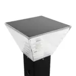 GLOBOSTAR® VEGGIE 90549 Φωτιστικό Κολωνάκι Κήπου με Ντουί 1 x E27 60° AC 220-240V Αδιάβροχο IP65 - Μαύρο - Μ20 x Π20 x Υ60cm - 2 Χρόνια Εγγύηση - Image 4