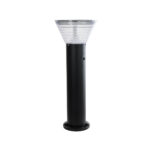 GLOBOSTAR® VEGGIE 90550 Φωτιστικό Κολωνάκι Κήπου με Ντουί 1 x E27 AC 220-240V Αδιάβροχο IP65 - Μαύρο - Μ23 x Π23 x Υ60cm - Image 3