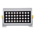 GLOBOSTAR® FLOODHENA 90445 Προβολέας Σποτ Wall Washer LED 36W 3060lm 30° AC 220-240V Αδιάβροχο IP67 Ultra Θερμό Λευκό 2200K - Bridgelux SMD Chip - Γκρι Ανθρακί - Μ30 x Π6 x Υ17cm - 3 Χρόνια Εγγύηση - Image 4
