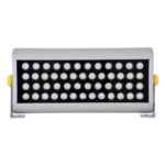 GLOBOSTAR® FLOODHENA 90446 Προβολέας Σποτ Wall Washer LED 48W 4080lm 30° AC 220-240V Αδιάβροχο IP67 Ultra Θερμό Λευκό 2200K - Bridgelux SMD Chip - Γκρι Ανθρακί - Μ39 x Π6 x Υ17cm - 3 Χρόνια Εγγύηση - Image 4