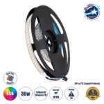 GLOBOSTAR® DIGIPRO 90597 Ψηφιακή Pixel Addressable Ταινία LED 36W/m 2160lm/m 120° DC 5V IP20 144 x SMD5050 Chip/m 144 x Pixel/m Πολύχρωμο RGB Dimmable SPI/TTL Protocol IC WS2812/SK6812 - Sanan SMD Chip - Μ200 x Π1.2 x Υ0.2cm - Ρολό 2 Μέτρων - 5 Χρόνια Εγγύηση