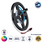 GLOBOSTAR® DIGIPRO 90605 Ψηφιακή Pixel Addressable Ταινία LED 14.4W/m 864lm/m 120° DC 5V IP20 60 x SMD3535 Chip/m 60 x Pixel/m Πολύχρωμο RGB Dimmable SPI/TTL Protocol IC WS2812/SK6812 - Sanan SMD Chip - Μ200 x Π0.4 x Υ0.1cm - Ρολό 2 Μέτρων - 5 Χρόνια Εγγύηση