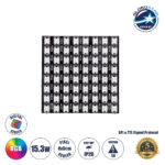 GLOBOSTAR® DIGIPLATE 90607 Ψηφιακή Pixel Addressable Πλακέτα LED 15.3W 918lm 120° DC 5V IP20 64 x SMD5050 Chip 64 x Pixel Πολύχρωμο RGB Dimmable SPI/TTL Protocol IC WS2812/SK6812 - Sanan SMD Chip - Μ8 x Π8 x Υ0.2cm - 5 Χρόνια Εγγύηση