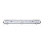 GLOBOSTAR® VIGAS 90610 Γραμμικό Βιομηχανικό Φωτιστικό Σκαφάκι Tri-Proof με Μεταλλικά Clips για 1 x Λάμπα T8 G13 60cm Τύπου Φθορίου LED Τροφοδοσίας Ενός Άκρου 120° AC 220-240V Αδιάβροχο IP65 - Γκρι με Διάφανο Κάλυμμα Πλαστικό PC - Μ66 x Π8 x Υ8cm - Image 3