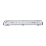 GLOBOSTAR® VIGAS 90611 Γραμμικό Βιομηχανικό Φωτιστικό Σκαφάκι Tri-Proof με Μεταλλικά Clips για 2 x Λάμπες T8 G13 60cm Τύπου Φθορίου LED Τροφοδοσίας Ενός Άκρου 120° AC 220-240V Αδιάβροχο IP65 - Γκρι με Διάφανο Κάλυμμα Πλαστικό PC - Μ66 x Π11.5 x Υ9cm - Image 3