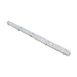 GLOBOSTAR® VIGAS 90612 Γραμμικό Βιομηχανικό Φωτιστικό Σκαφάκι Tri-Proof με Μεταλλικά Clips για 1 x Λάμπα T8 G13 120cm Τύπου Φθορίου LED Τροφοδοσίας Ενός Άκρου 120° AC 220-240V Αδιάβροχο IP65 - Γκρι με Διάφανο Κάλυμμα Πλαστικό PC - Μ126 x Π8 x Υ8.5cm - Image 2