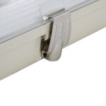 GLOBOSTAR® VIGAS 90612 Γραμμικό Βιομηχανικό Φωτιστικό Σκαφάκι Tri-Proof με Μεταλλικά Clips για 1 x Λάμπα T8 G13 120cm Τύπου Φθορίου LED Τροφοδοσίας Ενός Άκρου 120° AC 220-240V Αδιάβροχο IP65 - Γκρι με Διάφανο Κάλυμμα Πλαστικό PC - Μ126 x Π8 x Υ8.5cm - Image 6