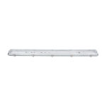 GLOBOSTAR® VIGAS 90613 Γραμμικό Βιομηχανικό Φωτιστικό Σκαφάκι Tri-Proof με Μεταλλικά Clips για 2 x Λάμπες T8 G13 120cm Τύπου Φθορίου LED Τροφοδοσίας Ενός Άκρου 120° AC 220-240V Αδιάβροχο IP65 - Γκρι με Διάφανο Κάλυμμα Πλαστικό PC - Μ126 x Π11.5 x Υ9cm - Image 3