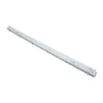 GLOBOSTAR® VIGAS 90614 Γραμμικό Βιομηχανικό Φωτιστικό Σκαφάκι Tri-Proof με Μεταλλικά Clips για 1 x Λάμπες T8 G13 150cm Τύπου Φθορίου LED Τροφοδοσίας Ενός Άκρου 120° AC 220-240V Αδιάβροχο IP65 - Γκρι με Διάφανο Κάλυμμα Πλαστικό PC - Μ156 x Π8 x Υ9cm - Image 2