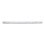 GLOBOSTAR® VIGAS 90614 Γραμμικό Βιομηχανικό Φωτιστικό Σκαφάκι Tri-Proof με Μεταλλικά Clips για 1 x Λάμπες T8 G13 150cm Τύπου Φθορίου LED Τροφοδοσίας Ενός Άκρου 120° AC 220-240V Αδιάβροχο IP65 - Γκρι με Διάφανο Κάλυμμα Πλαστικό PC - Μ156 x Π8 x Υ9cm - Image 3