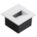 GLOBOSTAR® STEP-MINA 90626 Χωνευτό Αρχιτεκτονικό Φωτιστικό Διαδρόμου/Σκαλοπατιού LED 3W 330lm 30° DC 24V Αδιάβροχο IP65 Θερμό Λευκό 2700K Dimmable - Μαύρο & Λευκό - Μ8.3 x Π8.3 x Υ5cm / Μ6.6 x Π6.6cm - 3 Χρόνια Εγγύηση - Image 3