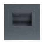 GLOBOSTAR® STEP-MINA 90627 Χωνευτό Αρχιτεκτονικό Φωτιστικό Διαδρόμου/Σκαλοπατιού LED 3W 330lm 30° DC 24V Αδιάβροχο IP65 Θερμό Λευκό 2700K Dimmable - Γκρι Ανθρακί - Μ8.3 x Π8.3 x Υ5cm / Μ6.6 x Π6.6cm - 3 Χρόνια Εγγύηση - Image 4