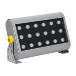 GLOBOSTAR® FLOODHENA 90642 Προβολέας Σποτ Wall Washer LED 36W 2880lm 30° DC 24V Αδιάβροχο IP65 Πολύχρωμο RGB Dimmable DMX512 - Bridgelux SMD Chip - Γκρι Ανθρακί - Μ30 x Π6 x Υ17cm - 3 Χρόνια Εγγύηση - Image 3