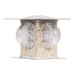 GLOBOSTAR® WALLLIGHT-CINA 90659 Μοντέρνο Φωτιστικό Τοίχου - Απλίκα LED 10W 1100lm 10° AC 220-240V Αδιάβροχο IP65 Πολύχρωμο RGB - CREE COB Chip & TÜV SÜD Driver - Μπεζ - Μ18.5 x Π18.5 x Υ8.5cm - 3 Χρόνια Εγγύηση - Image 4