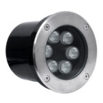 GloboStar® UNDERGROUND-TINA 90666 Χωνευτό Φωτιστικό Σποτ Δαπέδου LED 9W 945lm 30° DC 24V Αδιάβροχο IP65 Φ12 x Υ9cm Πολύχρωμο RGBW DMX512 - Ανοξείδωτο Ατσάλι - 3 Years Warranty - Image 3