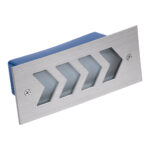 GloboStar® WALLLIGHT-ARINA 90673 Χωνευτό Φωτιστικό Τοίχου LED 6W 600lm 120° DC 24V Αδιάβροχο IP67 Μ17 x Π7 x Υ5.5cm Μπλε - Ανοξείδωτο Ατσάλι - 3 Years Warranty - Image 3