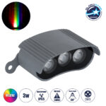 GloboStar® TREELIGHT-ZINA 90689 Κυρτή Μπάρα Φωτισμού Wall Washer με Αντιθαμβωτική Γρίλια Ειδική για Φυτά - Δέντρα LED 3W 255lm 30° DC 24V Αδιάβροχο IP65 Μ9 x Π6.5 x Υ4cm Πολύχρωμο RGBW DMX512 - Γκρι Ανθρακί - 3 Χρόνια Εγγύηση