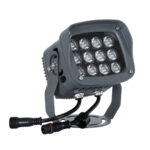 GLOBOSTAR® FLOODXENA 90699 Προβολέας Σποτ Wall Washer με Αντιθαμβωτική Γρίλια LED 24W 2040lm 10° DC 24V Αδιάβροχο IP65 Πολύχρωμο RGBW Dimmable DMX512 - Bridgelux SMD Chip - Γκρι Ανθρακί - Μ13 x Π11 x Υ15cm - 3 Χρόνια Εγγύηση - Image 3