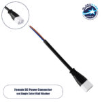 GLOBOSTAR® WWCONNECTOR 90704 2 Pin Σύνδεσμος Τροφοδοσίας για Wall Washers & Προβολείς με Είσοδο 2 x 0.5mm2 & Έξοδο 1 x Θηλυκό Βύσμα Αδιάβροχο IP65 - Μαύρο - Μ11 x Π2 x Υ1.2cm