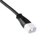 GLOBOSTAR® WWCONNECTOR 90704 2 Pin Σύνδεσμος Τροφοδοσίας για Wall Washers & Προβολείς με Είσοδο 2 x 0.5mm2 & Έξοδο 1 x Θηλυκό Βύσμα Αδιάβροχο IP65 - Μαύρο - Μ11 x Π2 x Υ1.2cm - Image 3
