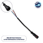 GLOBOSTAR® WWCONNECTOR 90705 5 Pin Σύνδεσμος Τροφοδοσίας για Wall Washers & Προβολείς με Είσοδο 5 x 0.25mm2 & Έξοδο 1 x Αρσενικό Βύσμα Αδιάβροχο IP65 - Μαύρο - Μ12.5 x Π1.6 x Υ1.6cm