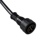 GLOBOSTAR® WWCONNECTOR 90705 5 Pin Σύνδεσμος Τροφοδοσίας για Wall Washers & Προβολείς με Είσοδο 5 x 0.25mm2 & Έξοδο 1 x Αρσενικό Βύσμα Αδιάβροχο IP65 - Μαύρο - Μ12.5 x Π1.6 x Υ1.6cm - Image 3