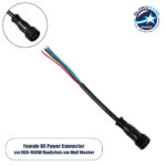 GLOBOSTAR® WWCONNECTOR 90706 5 Pin Σύνδεσμος Τροφοδοσίας για Wall Washers & Προβολείς με Είσοδο 5 x 0.25mm2 & Έξοδο 1 x Θηλυκό Βύσμα Αδιάβροχο IP65 - Μαύρο - Μ12.5 x Π1.6 x Υ1.6cm