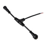 GLOBOSTAR® WWCONNECTOR 90707 5 Pin Σύνδεσμος Τροφοδοσίας I για Wall Washers & Προβολείς με Είσοδο 1 x Αρσενικό Βύσμα & Έξοδο 1 x Θηλυκό Βύσμα Αδιάβροχο IP65 - Μαύρο - Μ25.5 x Π17 x Υ2cm - Image 2
