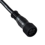 GLOBOSTAR® WWCONNECTOR 90707 5 Pin Σύνδεσμος Τροφοδοσίας I για Wall Washers & Προβολείς με Είσοδο 1 x Αρσενικό Βύσμα & Έξοδο 1 x Θηλυκό Βύσμα Αδιάβροχο IP65 - Μαύρο - Μ25.5 x Π17 x Υ2cm - Image 3