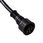 GLOBOSTAR® WWCONNECTOR 90707 5 Pin Σύνδεσμος Τροφοδοσίας I για Wall Washers & Προβολείς με Είσοδο 1 x Αρσενικό Βύσμα & Έξοδο 1 x Θηλυκό Βύσμα Αδιάβροχο IP65 - Μαύρο - Μ25.5 x Π17 x Υ2cm - Image 4