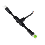 GLOBOSTAR® WWCONNECTOR 90709 5 Pin Σύνδεσμος Τροφοδοσίας I για Wall Washers & Προβολείς με Είσοδο 1 x Αρσενικό Βύσμα & Έξοδο 1 x Θηλυκό Βύσμα Αδιάβροχο IP65 - Μαύρο - Μ20 x Π11.5 x Υ1.5cm - Image 2