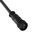 GLOBOSTAR® WWCONNECTOR 90716 2 Pin Σύνδεσμος Τροφοδοσίας για Wall Washers & Προβολείς με Είσοδο 2 x 0.5mm2 & Έξοδο 1 x Θηλυκό Βύσμα Αδιάβροχο IP65 - Μαύρο - Μ21 x Π1.5 x Υ1.5cm - Image 3
