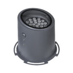 GloboStar® FLOOD-MILO 90742 Κινούμενος Προβολέας - Σποτ Φωτισμού Wall Washer για Φωτισμό Κτιρίων LED 48W 4080lm 10° DC 24V Αδιάβροχο IP67 Φ26 x Υ30cm RGBW DMX512 - Γκρι Ανθρακί - 3 Χρόνια Εγγύηση - Image 3