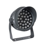 GLOBOSTAR® FLOODIMO 90745 Προβολέας Σποτ Wall Washer με Αντιθαμβωτική Γρίλια LED 54W 4320lm 10° DC 24V Αδιάβροχο IP67 Πολύχρωμο RGBW Dimmable DMX512 - Bridgelux SMD Chip - Γκρι Ανθρακί - Μ26 x Π28 x Υ35cm - 3 Χρόνια Εγγύηση - Image 3