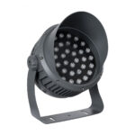 GLOBOSTAR® FLOODIMO 90748 Προβολέας Σποτ Wall Washer με Αντιθαμβωτική Γρίλια LED 100W 8000lm 10° DC 24V Αδιάβροχο IP67 Πολύχρωμο RGBW Dimmable DMX512 - Bridgelux SMD Chip - Γκρι Ανθρακί - Μ34 x Π36 x Υ44cm - 3 Χρόνια Εγγύηση - Image 3