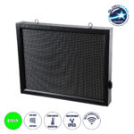 GLOBOSTAR® DISPLAY 90801 Κυλιόμενη Ψηφιακή Επιγραφή 64x48cm P10 Μονής Όψης LED AC 220-240V Αδιάβροχο IP65 Πράσινο - WiFi Control μέσω FK APP - Αισθητήρας Θερμοκρασίας & Υγρασίας - Μ72 x Π9 x Υ56cm - 2 Χρόνια Εγγύηση