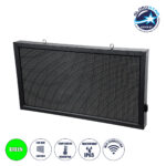 GLOBOSTAR® DISPLAY 90809 Κυλιόμενη Ψηφιακή Επιγραφή 96x48cm P10 Μονής Όψης LED AC 220-240V Αδιάβροχο IP65 Πράσινο - WiFi Control μέσω FK APP - Αισθητήρας Θερμοκρασίας & Υγρασίας - Μ104 x Π9 x Υ56cm - 2 Χρόνια Εγγύηση