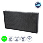 GLOBOSTAR® DISPLAY 90813 Κυλιόμενη Ψηφιακή Επιγραφή 96x48cm P10 Διπλής Όψης LED AC 220-240V Αδιάβροχο IP65 Πράσινο - WiFi Control μέσω FK APP - Αισθητήρας Θερμοκρασίας & Υγρασίας - Μ102 x Π11 x Υ54.5cm - 2 Χρόνια Εγγύηση