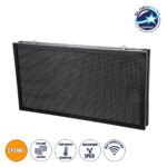 GLOBOSTAR® DISPLAY 90815 Κυλιόμενη Ψηφιακή Επιγραφή 96x48cm P10 Διπλής Όψης LED AC 220-240V Αδιάβροχο IP65 Πορτοκαλί - WiFi Control μέσω FK APP - Αισθητήρας Θερμοκρασίας & Υγρασίας - Μ102 x Π11 x Υ54.5cm - 2 Χρόνια Εγγύηση