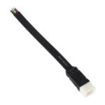 GLOBOSTAR® WWCONNECTOR 90816 5 Pin Σύνδεσμος Τροφοδοσίας για Wall Washers & Προβολείς με Είσοδο 5 x 0.25mm2 & Έξοδο 1 x Θηλυκό Βύσμα Αδιάβροχο IP65 - Μαύρο - Μ16 x Π1.5 x Υ1.2cm - Image 2