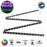 GloboStar® 90830 4 x Digital Pixel Addressable Facade Aluminum Bars - 4 x Ψηφιακές Μπάρες Αλουμινίου Πρόσοψης Κτιρίων LED SMD 3535 45W 60LED 60PIXEL SPI/TTL Protocol IC UCS512B 2700lm 120° DC 12V IP67 RGB - Μαύρο Σώμα - Μ400 x Π4.5 x Υ3.6cm - 4 Μπάρες