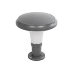 GLOBOSTAR® WHISPER 90553 Φωτιστικό Κολωνάκι Κήπου με Ντουί 1 x E27 AC 220-240V Αδιάβροχο IP65 - Γκρι Ανθρακί - Μ27 x Π27 x Υ29cm - Image 2