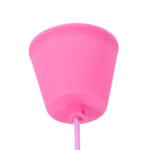 GLOBOSTAR® CABLITO 61553 Μοντέρνο Κρεμαστό Φωτιστικό Οροφής με Ντουί 1 x E27 AC 220-240V IP20 - Ροζ - Μ4 x Π4 x Υ110cm - Image 3