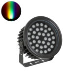 GLOBOSTAR® FLOODNEVA 90400 Προβολέας Σποτ Wall Washer LED 72W 6120lm 30° DC 24V Αδιάβροχο IP65 Πολύχρωμο RGBW Dimmable DMX512 - Bridgelux SMD Chip - Μαύρο - Μ24.5 x Π24.5 x Υ14.7cm - 3 Χρόνια Εγγύηση - Image 2