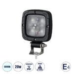 GloboStar® 85427 E4 Mark Vehicle & Forklift Work Lights - Φώτα Εργασίας για Οχήματα Περονοφόρα - Κλάρκ LED 20W DC 10-30V Αδιάβροχο IP67 Ψυχρό Λευκό 6000K Μ14 x Π9.5 x Υ3cm - Image 2