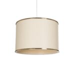 GLOBOSTAR® ELECTRA 203-0110 Μοντέρνο Κρεμαστό Φωτιστικό Οροφής με Ντουί 1 x E27 AC 220-240V IP20 - Mπεζ & Χρυσό - Μ30 x Π30 x Υ23cm - Image 2