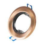 GLOBOSTAR® ORO 77812 Χωνευτή Βάση για Σποτ MR16 με Ντουί GU10/GU5.3 IP20 - Χάλκινο - Μ8.3 x Π8.3 x Υ3.1cm / Q6cm - Image 2