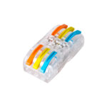 GloboStar® FAST-CONNECT 69908 Τριπλή Κλέμα Ταχείας Σύνδεσης & Διακλάδωσης Καλωδίων - 3 x Είσοδοι & 3 x Έξοδοι με Συμβατή Διατομή Καλωδίων 0.08mm² έως 2.5mm² - 250V/4KV 32A Max - Μ4 x Π4 x Υ1.5cm - Διάφανο με Πορτοκαλί, Κίτρινο & Μπλε - Πακέτο 5 Τεμαχίων - 5 Years Warranty - Image 2